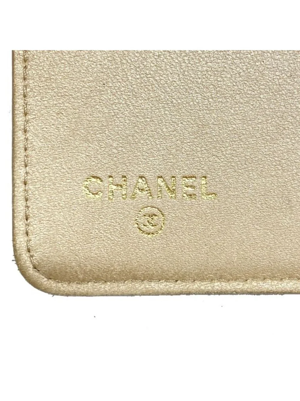 Chanel Wallet Camellia Lambskin Black Gold